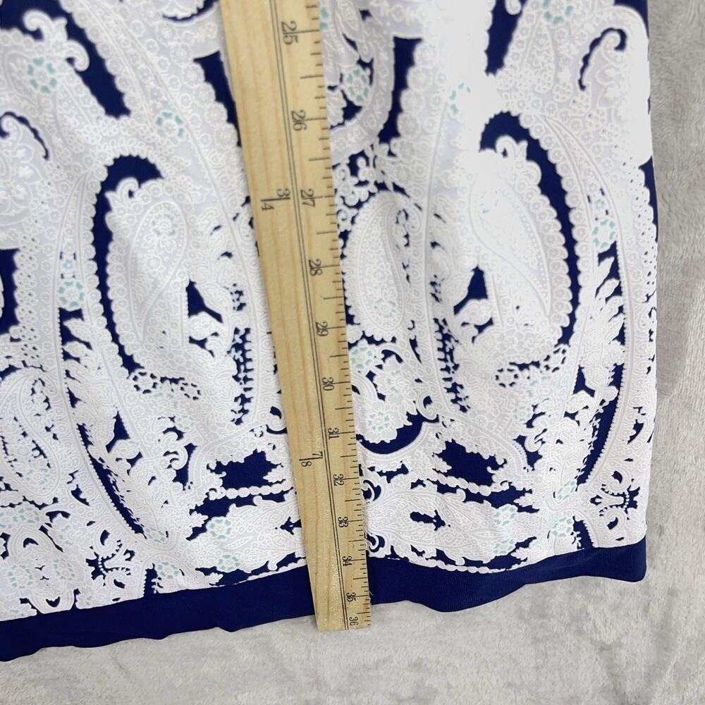 Sandra Darren Paisley Bell Sleeve Shift Dress Size 14 Cottagecore Whimsical - Picture 7 of 12